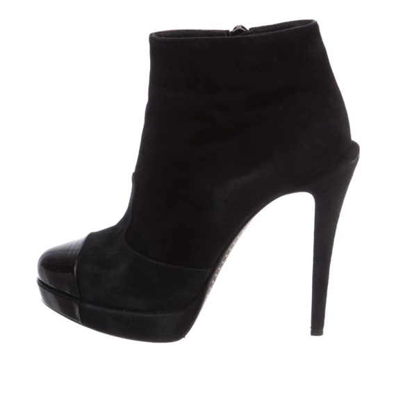 Chanel CC Platform Cap-Toe Booties size 38 - Picture 4 of 5